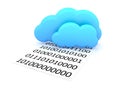 Cloud computing, binary code Royalty Free Stock Photo