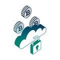 cloud computing bitcoin security network Royalty Free Stock Photo