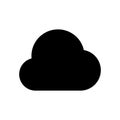 Cloud computing black glyph ui icon Royalty Free Stock Photo