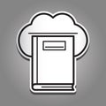 cloud computing book. Vector illustration decorative design Royalty Free Stock Photo