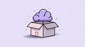 Cloud Computing Box Concept - Digital Storage Data Icon Royalty Free Stock Photo