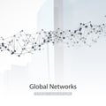 Cloud Computing and Business Networks - Abstract Global Digital Network Connections, Technology Concept Background Royalty Free Stock Photo