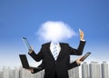 Cloud computing and business thinking Royalty Free Stock Photo