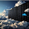 data transfer cloud computing technology concept. Royalty Free Stock Photo