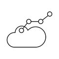 Cloud computing, chart icon. Simple line, outline vector elements of commerce icons for ui and ux, website or mobile application Royalty Free Stock Photo