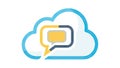 Cloud Computing and Chat Messaging Concept Illustration Royalty Free Stock Photo