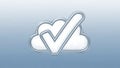 Cloud Computing with Checkmark Icon Representing Successful Data Synchronization Royalty Free Stock Photo