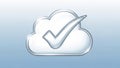 Cloud Computing with a Checkmark Symbol for Approval and Success Royalty Free Stock Photo
