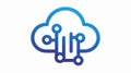 Cloud Computing Circuit Graphic Represents Data Technology and Network Royalty Free Stock Photo