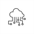 Cloud Computing Circuit Icon Royalty Free Stock Photo