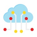 Cloud computing, cloud connection Vector icon which can easily modify Royalty Free Stock Photo