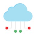 Cloud computing, cloud connection Vector Icon which can easily modify Royalty Free Stock Photo