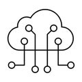 Cloud computing, cloud connection Vector icon which can easily modify Royalty Free Stock Photo