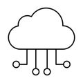 Cloud computing, cloud connection Vector Icon which can easily modify Royalty Free Stock Photo