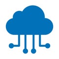 Cloud computing, cloud connection Vector Icon which can easily modify Royalty Free Stock Photo