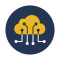 Cloud computing, cloud connection Vector icon which can easily modify Royalty Free Stock Photo