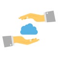 Cloud computing, cloud data Color Vector icon which can easily modify or edit Royalty Free Stock Photo