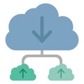 Cloud computing, cloud data Color Vector icon which can easily modify or edit Royalty Free Stock Photo