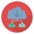 Cloud computing, cloud data Color Vector icon which can easily modify or edit Royalty Free Stock Photo