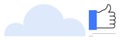 Cloud Computing and Social Media Approval Concept with a Thumbs-Up Royalty Free Stock Photo