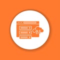 Cloud computing color glyph icon. Database vector pictogram. Royalty Free Stock Photo
