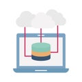 Cloud computing color vector icon which can easily modify or edit