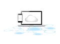 Cloud computing computer link network Royalty Free Stock Photo