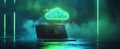 Neon Cloud Computing Royalty Free Stock Photo