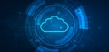 Cloud computing concept. Abstract cloud connection technology background Royalty Free Stock Photo