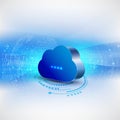 Cloud computing concept background for communication and technology, vector Royalty Free Stock Photo