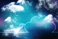 Cloud Computing Concept background, Digital Abstract Background, Cloud internet technology background Royalty Free Stock Photo
