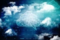 Cloud Computing Concept background, Digital Abstract Background, Cloud internet technology background Royalty Free Stock Photo