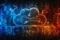 Cloud Computing Concept background, Digital Abstract Background, Cloud internet technology background Royalty Free Stock Photo