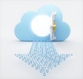 Cloud computing concept, binary codes Royalty Free Stock Photo