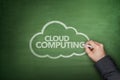Cloud computing concept on Blackboard Royalty Free Stock Photo