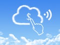 Cloud Computing Concept.click finger Make money cloud shape