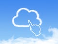 Cloud Computing Concept.click finger cloud shape