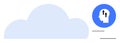 Cloud Computing and Innovative Thinking Concept with Human Head and Brainstorming Icon Royalty Free Stock Photo
