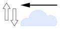 Cloud Data Exchange and Networking Concept with Arrows and Cloud Icon Royalty Free Stock Photo