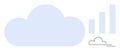 Cloud Computing and Data Growth Concept Cloud Icon and Graph Illustration Royalty Free Stock Photo
