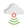 Cloud computing concept Color Vector Icon which can easily modify or edit Royalty Free Stock Photo
