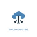 Cloud Computing concept 2 colored icon Royalty Free Stock Photo