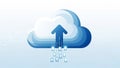 Cloud Computing Concept with Data Upload from Mobile Devices Royalty Free Stock Photo