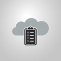 Cloud Computing Concept Design with Checklist Icon