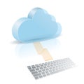 Cloud computing concept design.