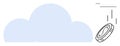 Cloud Computing Concept with Digital Coin Highlighting Online Transactions Royalty Free Stock Photo