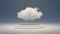 Cloud Computing Concept with Floating Cloud and Platform Royalty Free Stock Photo