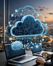 Cloud computing concept graphic design Royalty Free Stock Photo