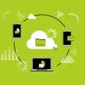 cloud computing concept illustration Royalty Free Stock Photo