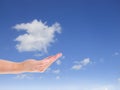 Cloud computing concept. hand Royalty Free Stock Photo